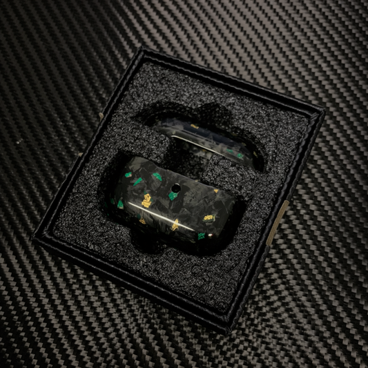 CARBONX Forged Carbon AirPods Case Gold Green